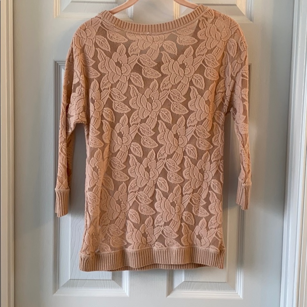 Anthropologie Rose appliqué shirt - Picture 3 of 6